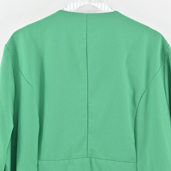TORRID‎ Blazer Womens Size 5 Green Ruched 3/4 Sleeve Open Front Jacket Career - Picture 5 of 14